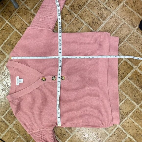 Rachel Zoe Pink Knit V Neck Sweater - Picture 11 of 11